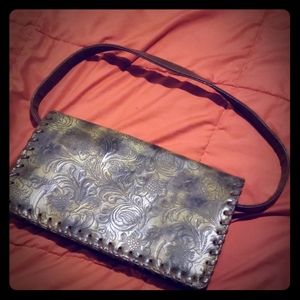 Vintage leather clutch purse